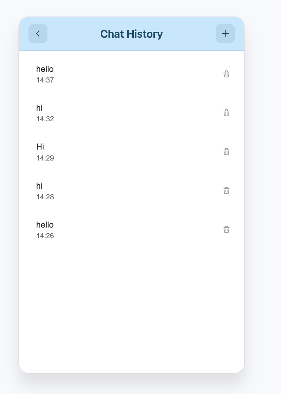 Mobi assistant session management interface