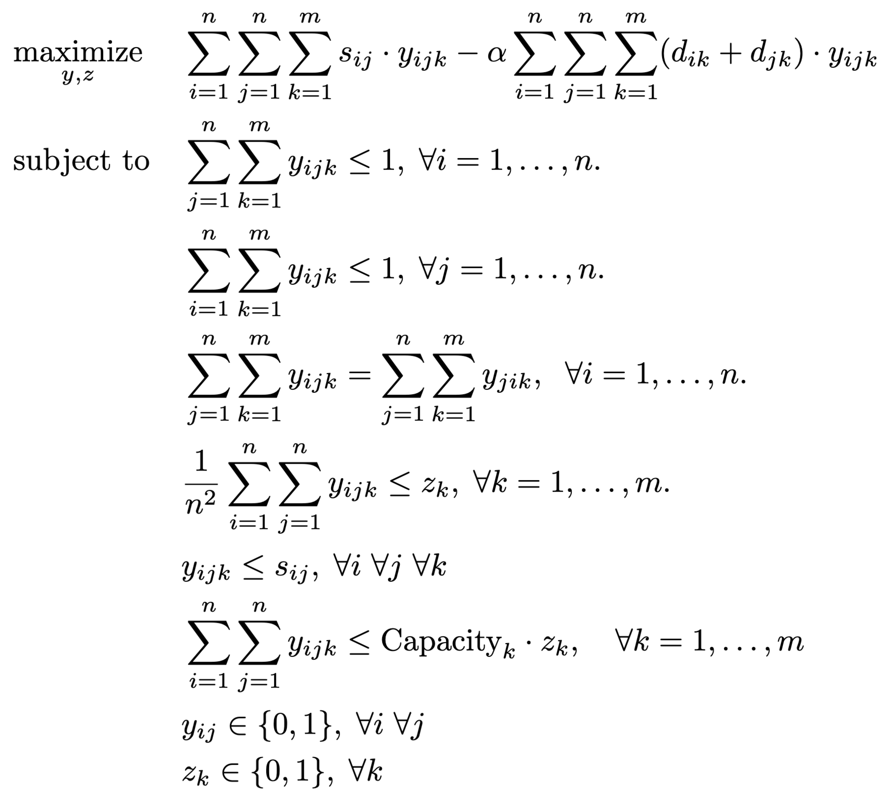 Full Optimization Model Results